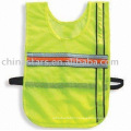 EN471 yellow reflective safety vest with assorted color tape